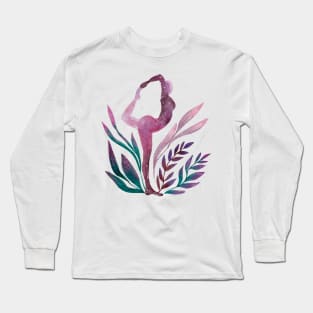 Half Moon Yoga Pose Long Sleeve T-Shirt